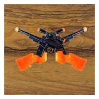 Kit de Lanza Proyectiles con Mascara y Accesorios Mango Anaranjado para Juego Y+Ligas Regalo